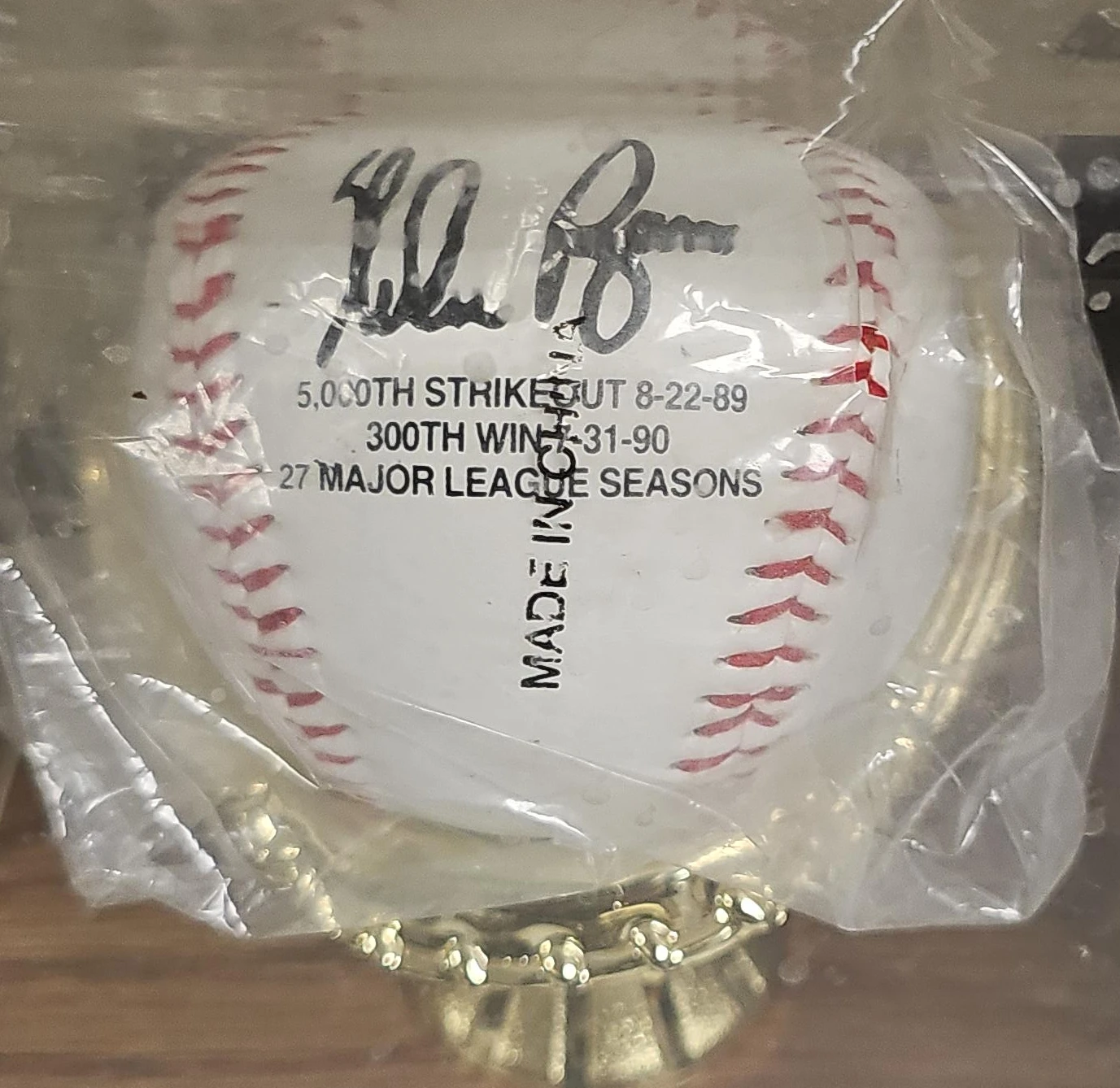 Nolan Ryan Commemorative Baseball