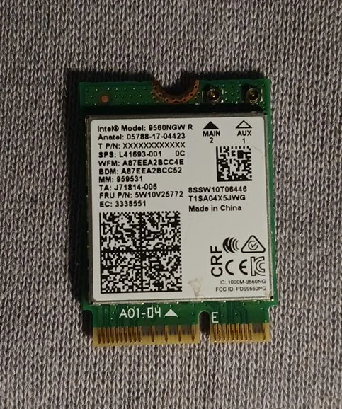 Intel 9560NGW Wi-Fi Card