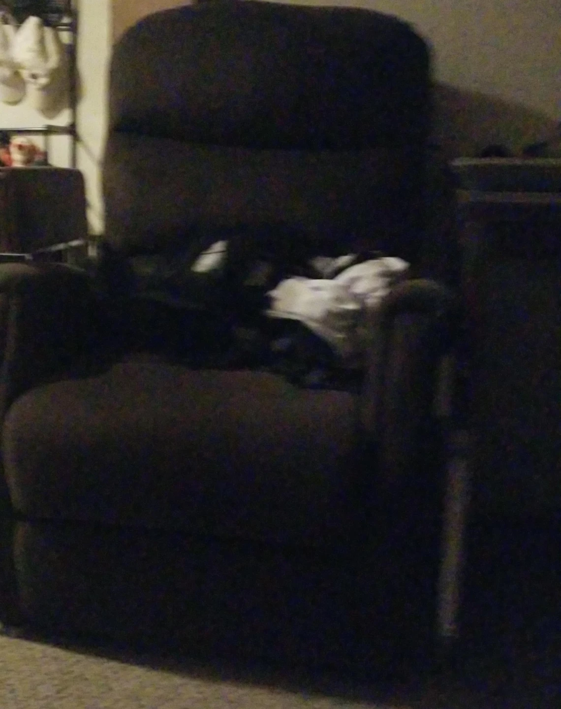 Dark brown recliner chair
