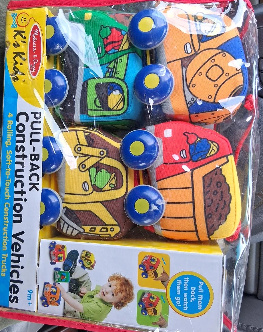 Melissa & Doug K's Kids Pull-Back Construction Vehicles