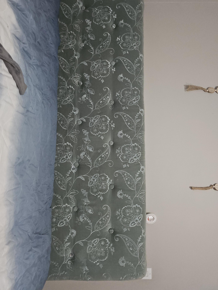 Floral Print Tufted Headboard