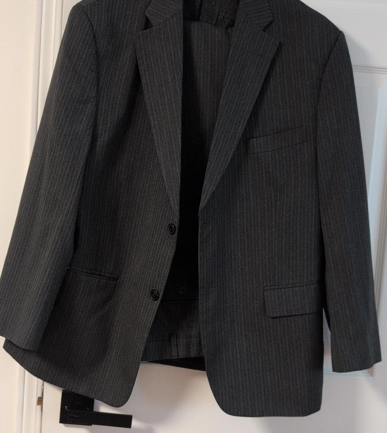 Dark Grey Pinstripe Suit