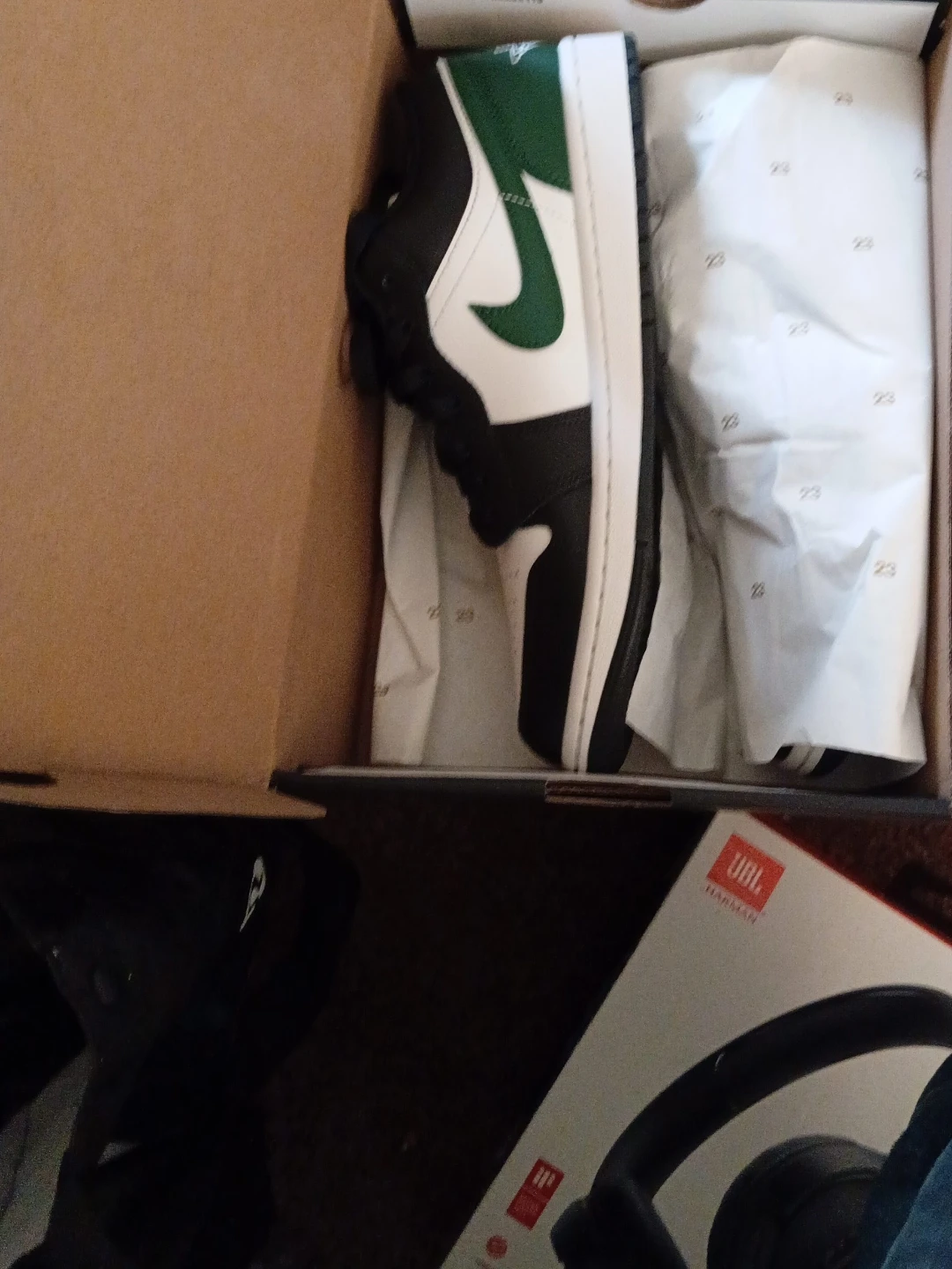 Air Jordan 1 Low Black Pine Green