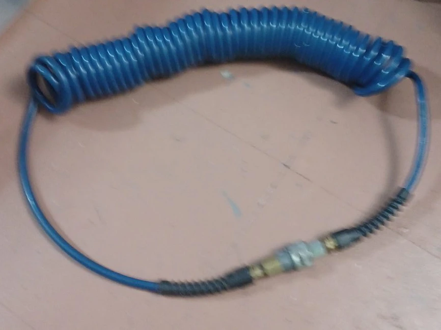 Blue Coiled Pneumatic Air Hose