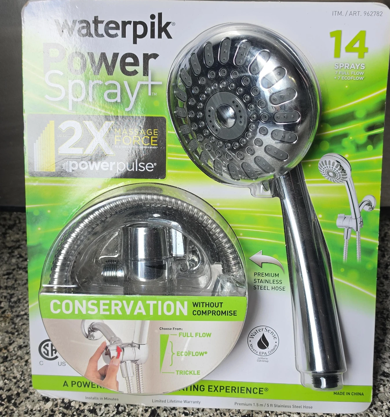 Waterpik Power Spray+ Handheld Shower Head