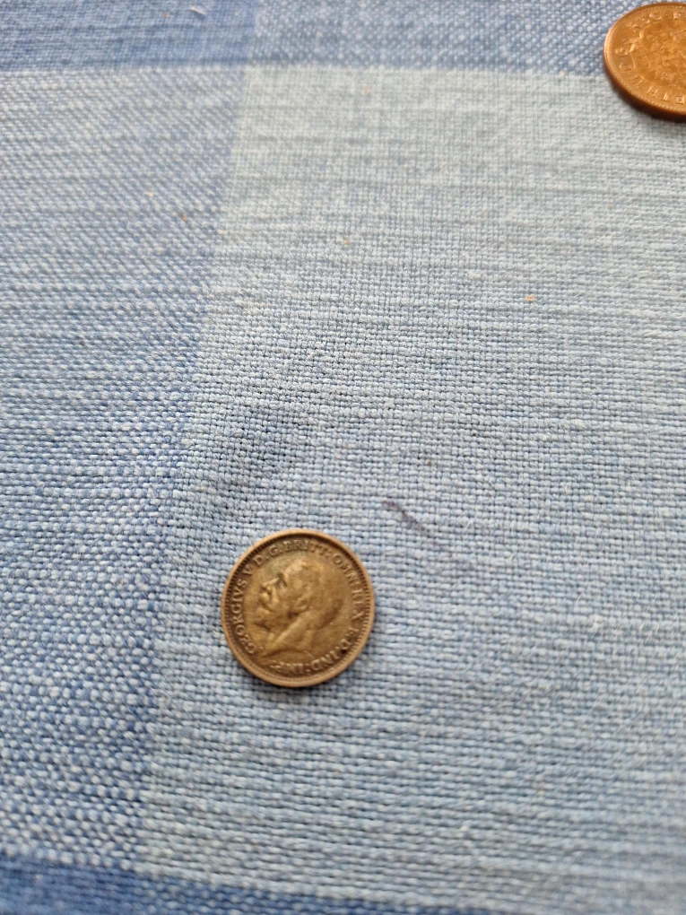 1936 British Three Pence Coin