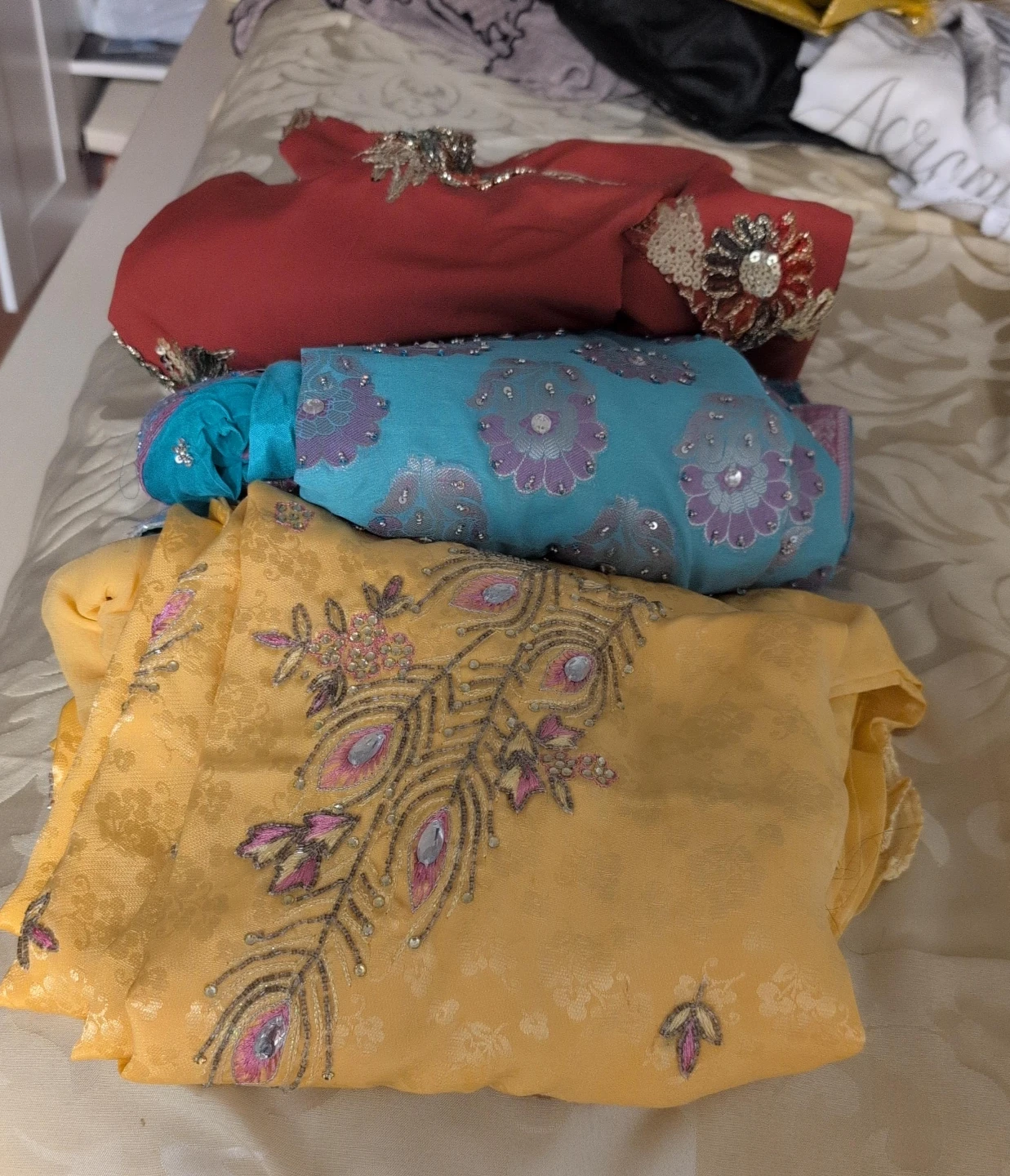 Set of 3 Embroidered Suits