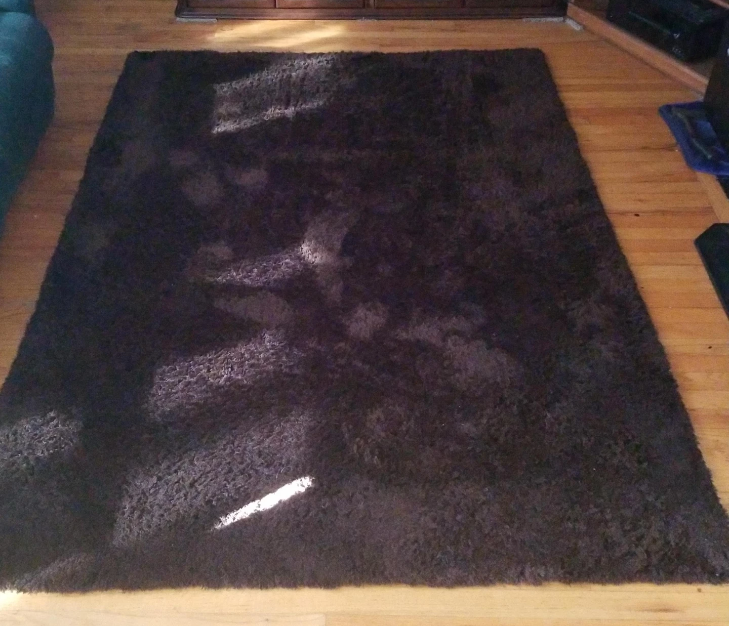 Dark Brown Shag Area Rug