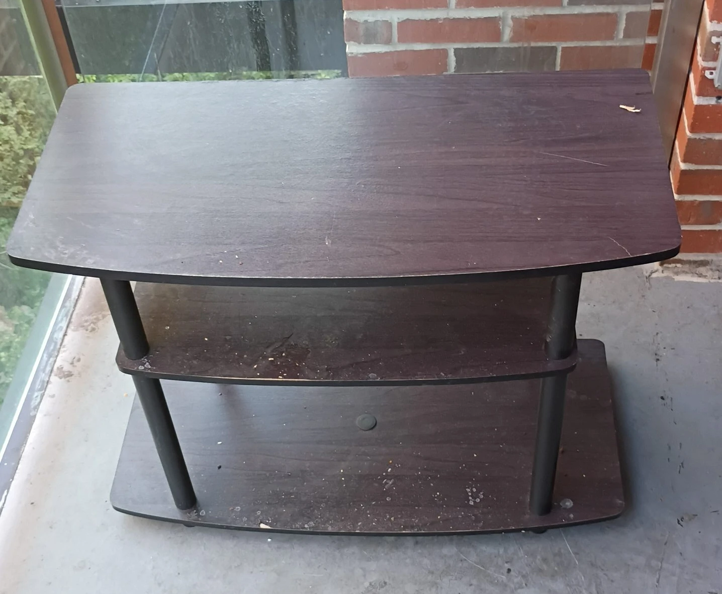 Dark Brown 2-Tier Media Stand