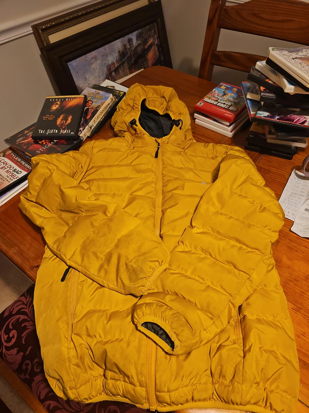 Yellow Lightweight Puffer Jacket