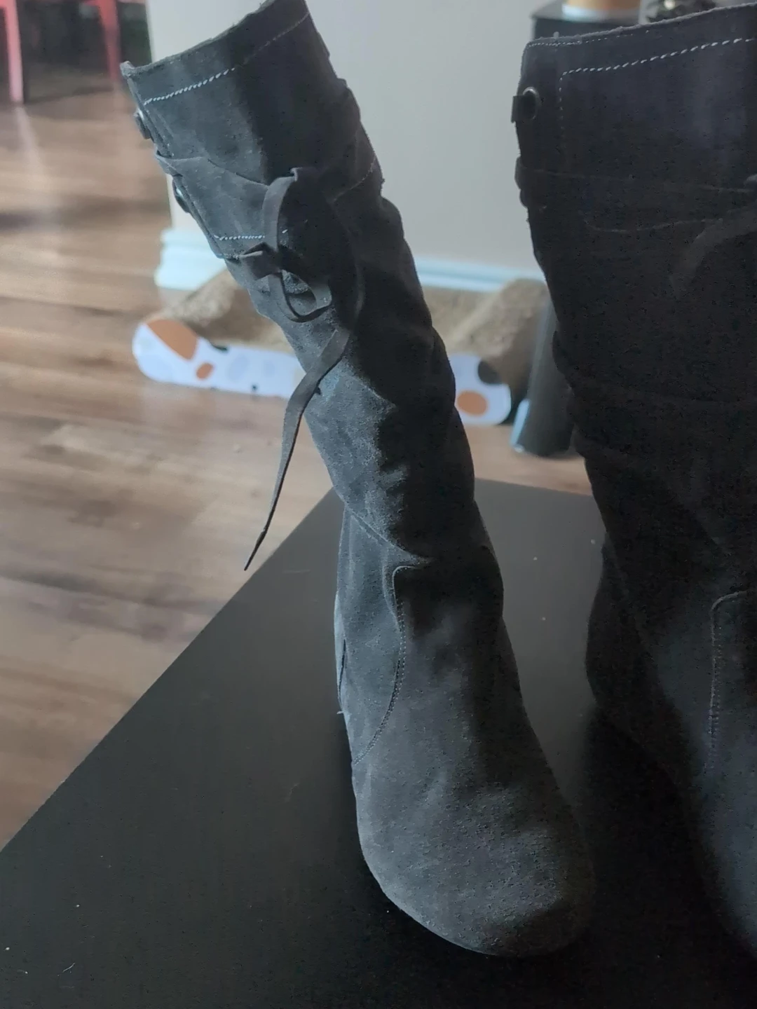 Women's Dark Grey Suede Boots