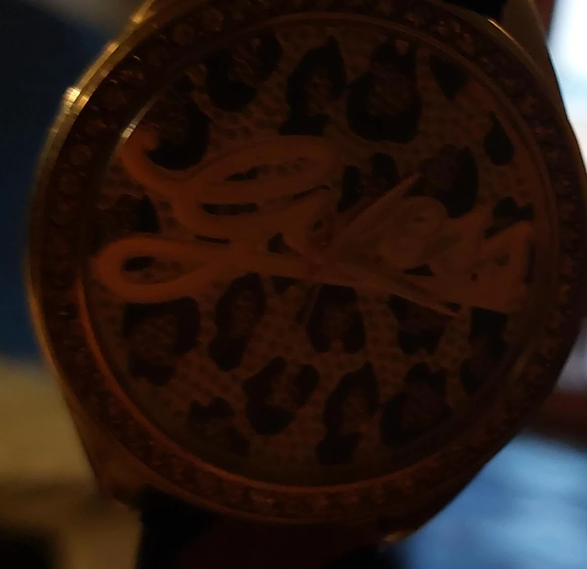 Guess Leopard Print Wristwatch
