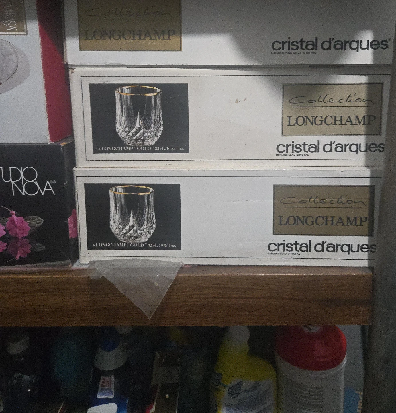 Cristal d'Arques Longchamp Gold Tumblers