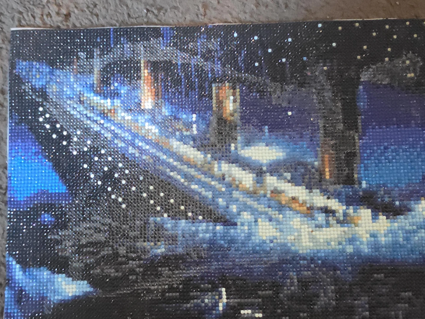 Completed Titanic Diamond Painting Art
