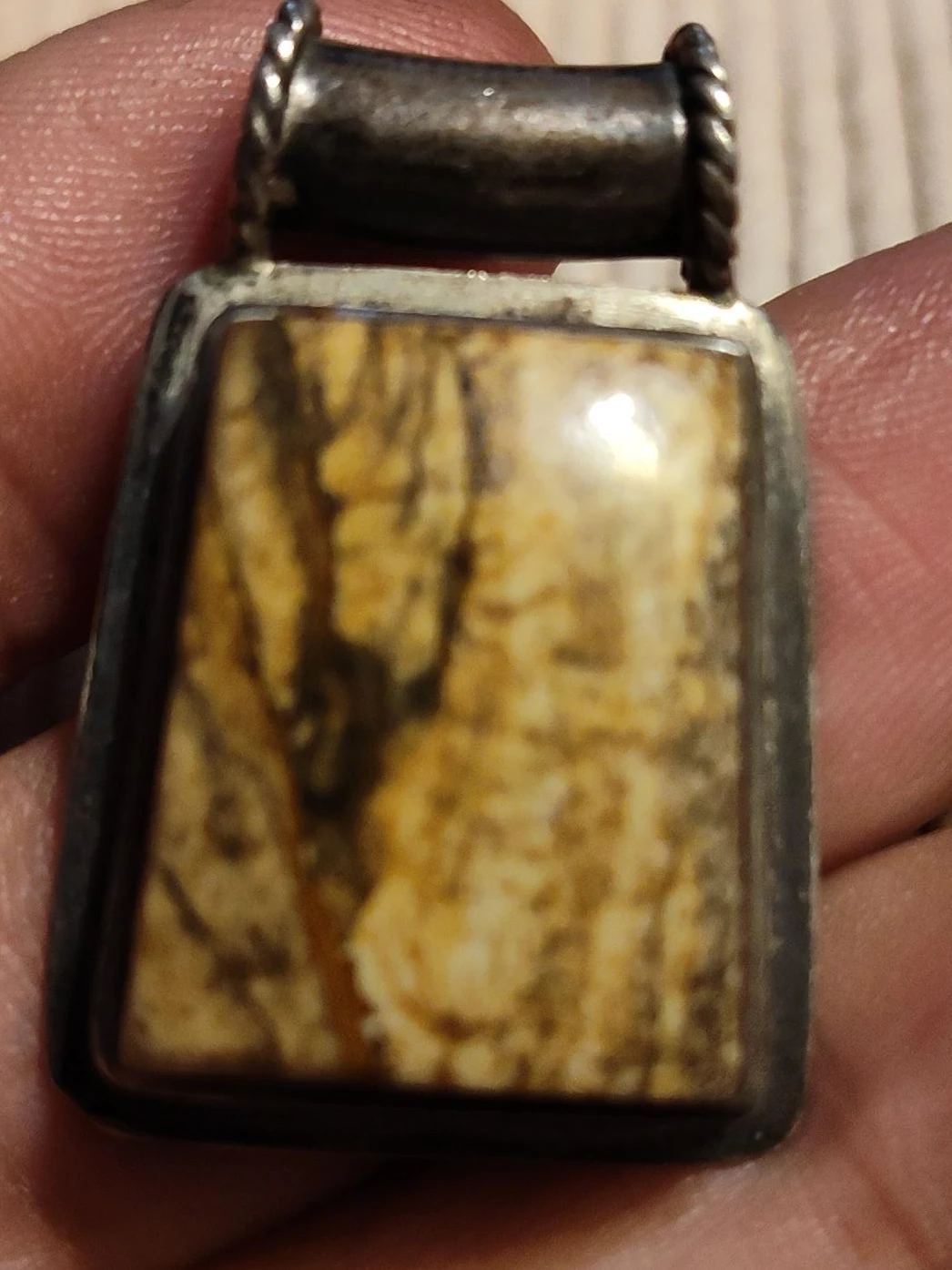 Sterling Silver and Stone Pendant