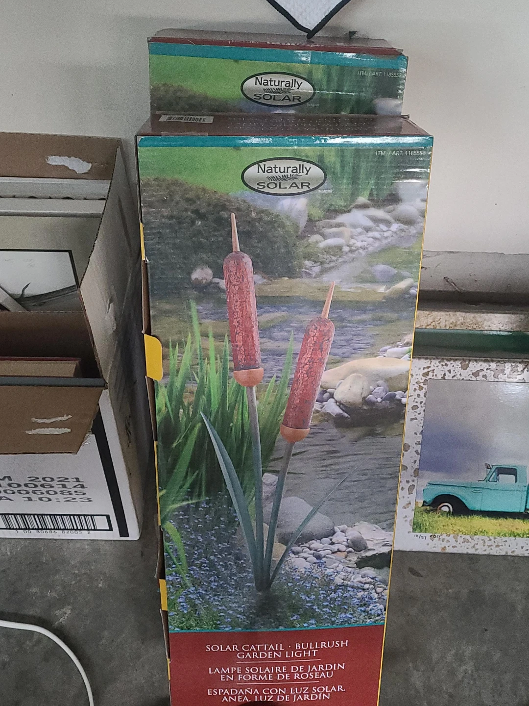 2 sets of Naturally Solar Cattail Garden Light
