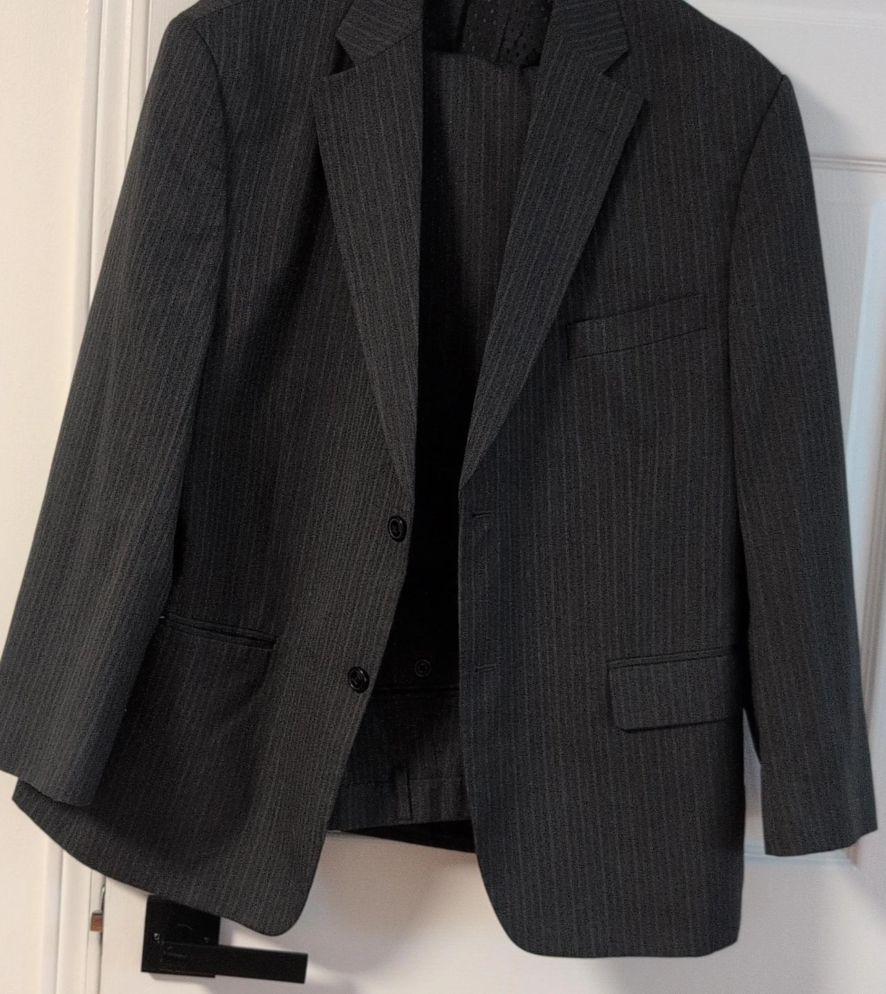 Mens Grey Pinstripe Suit
