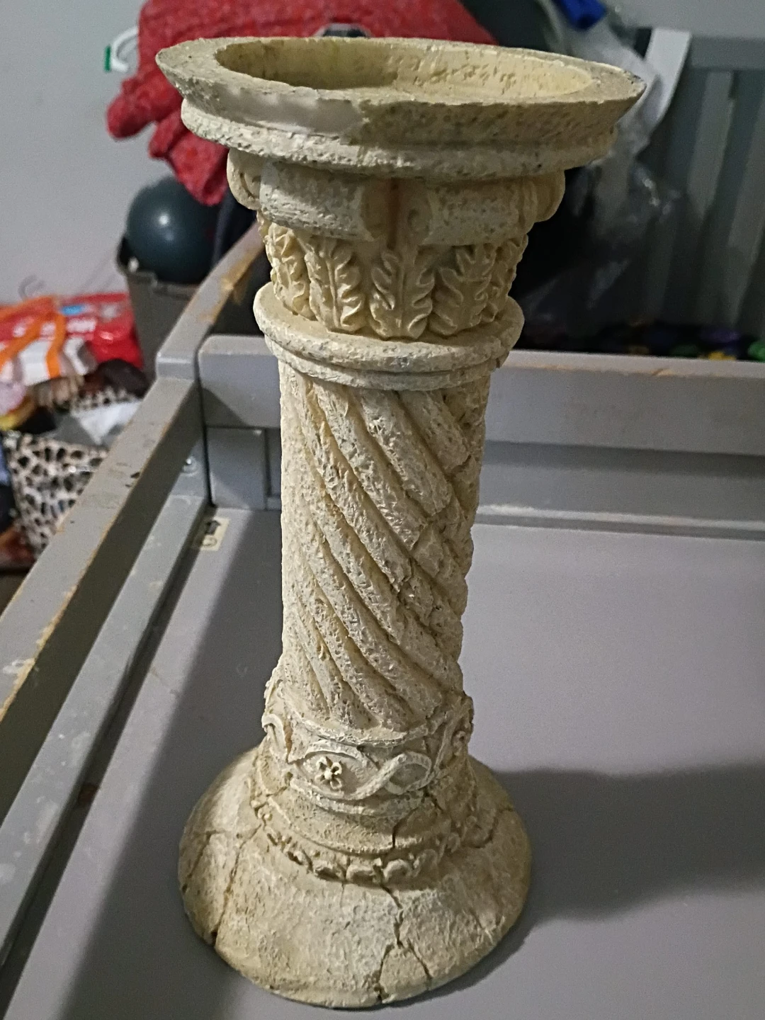 Decorative Stone Pillar Candle Holder