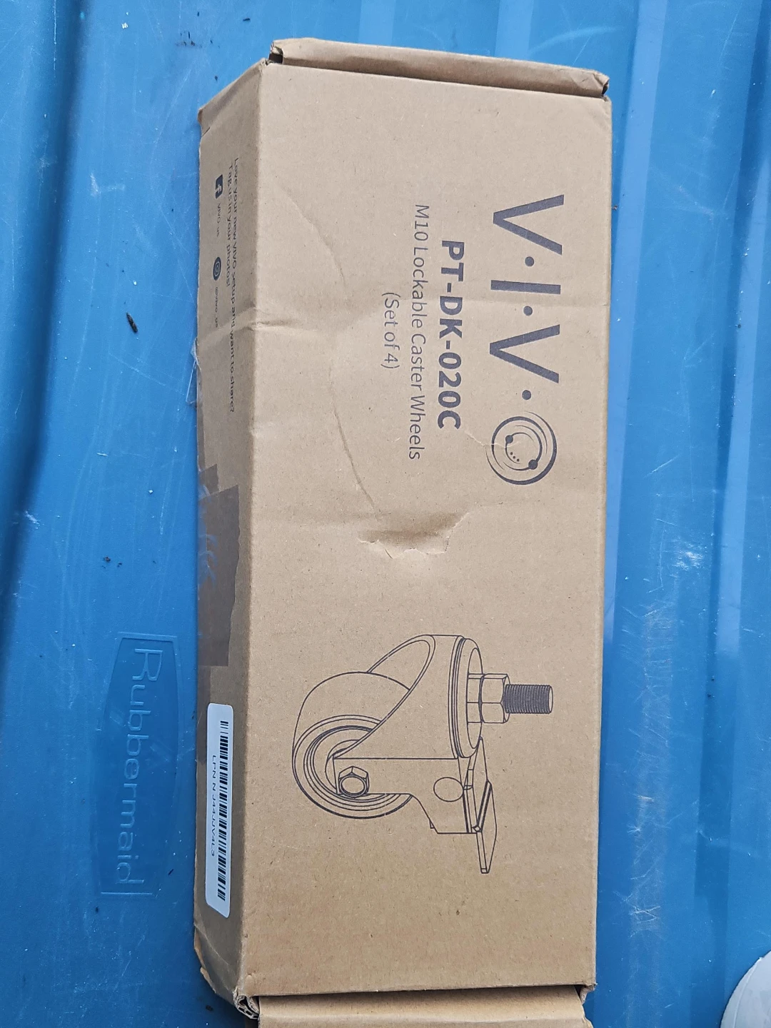 VIVO PT-DK-020C M10 Lockable Caster Wheels