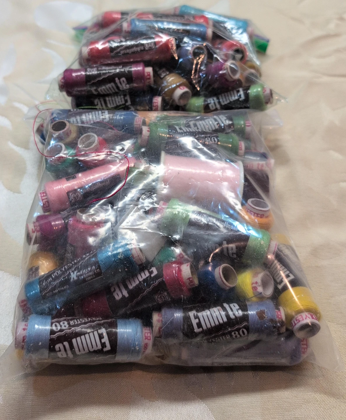 Lot of Emmite Polyester Sewing Thread Spools