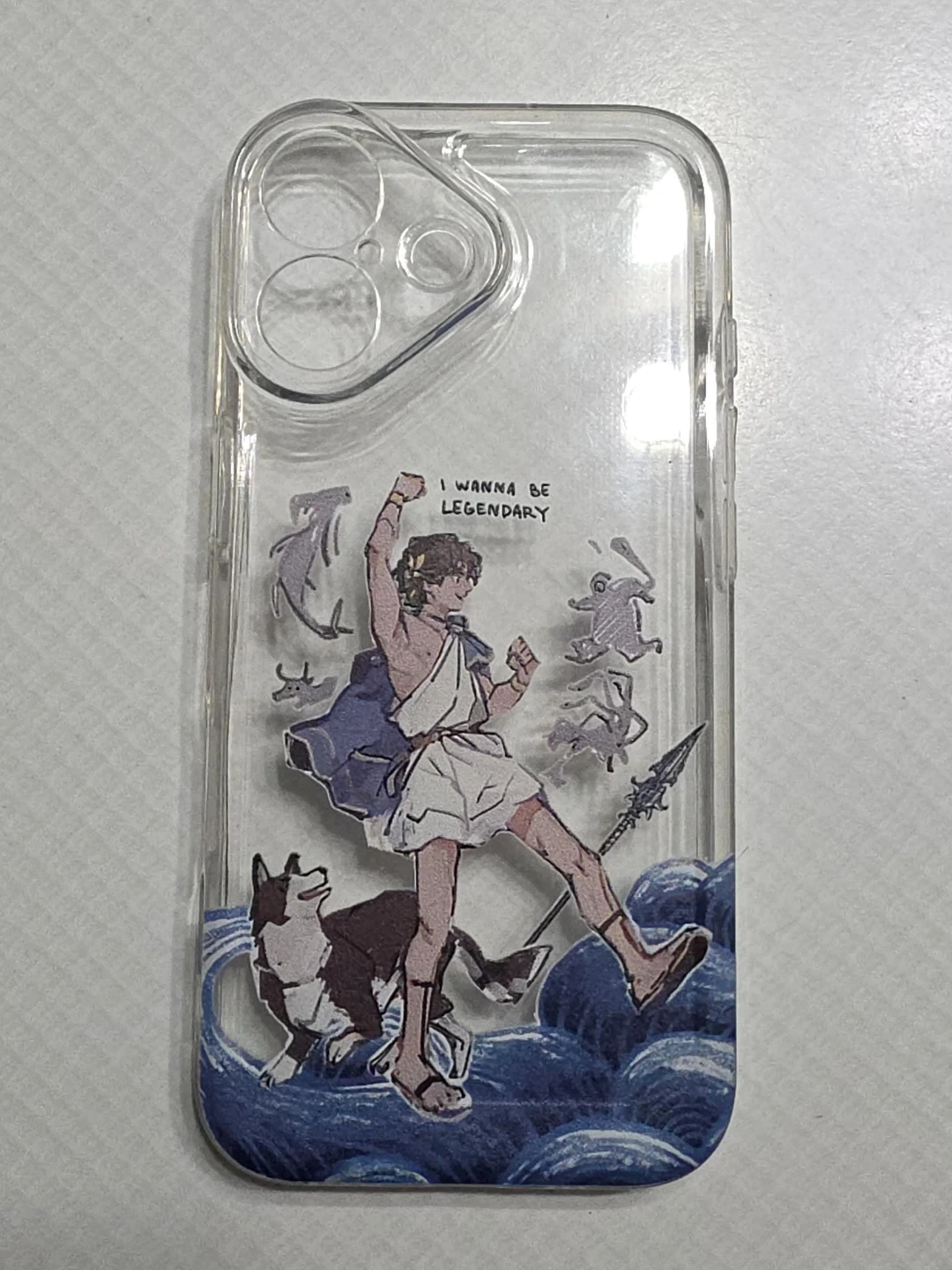 Clear Phone Case with Legendary Illustration