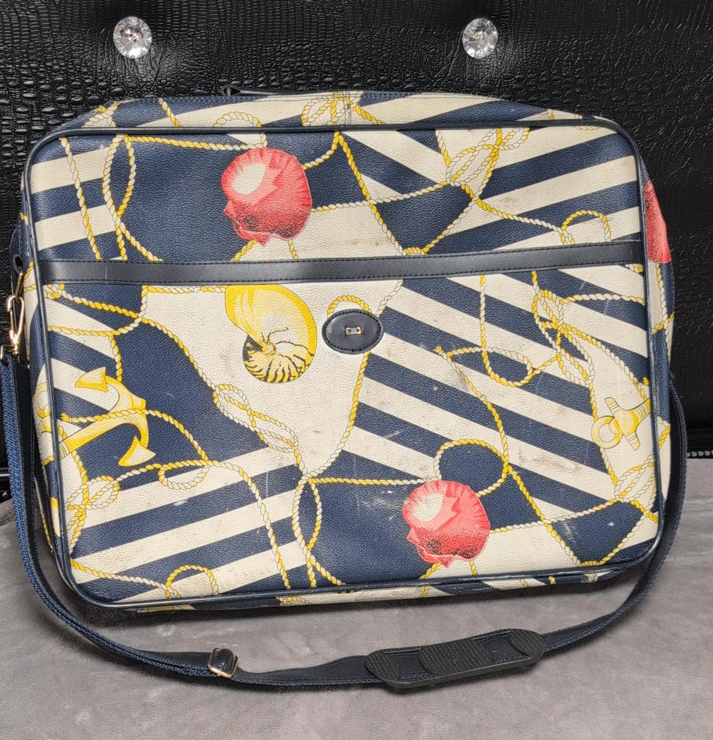 Vintage Nautica Nautical Print Laptop Briefcase