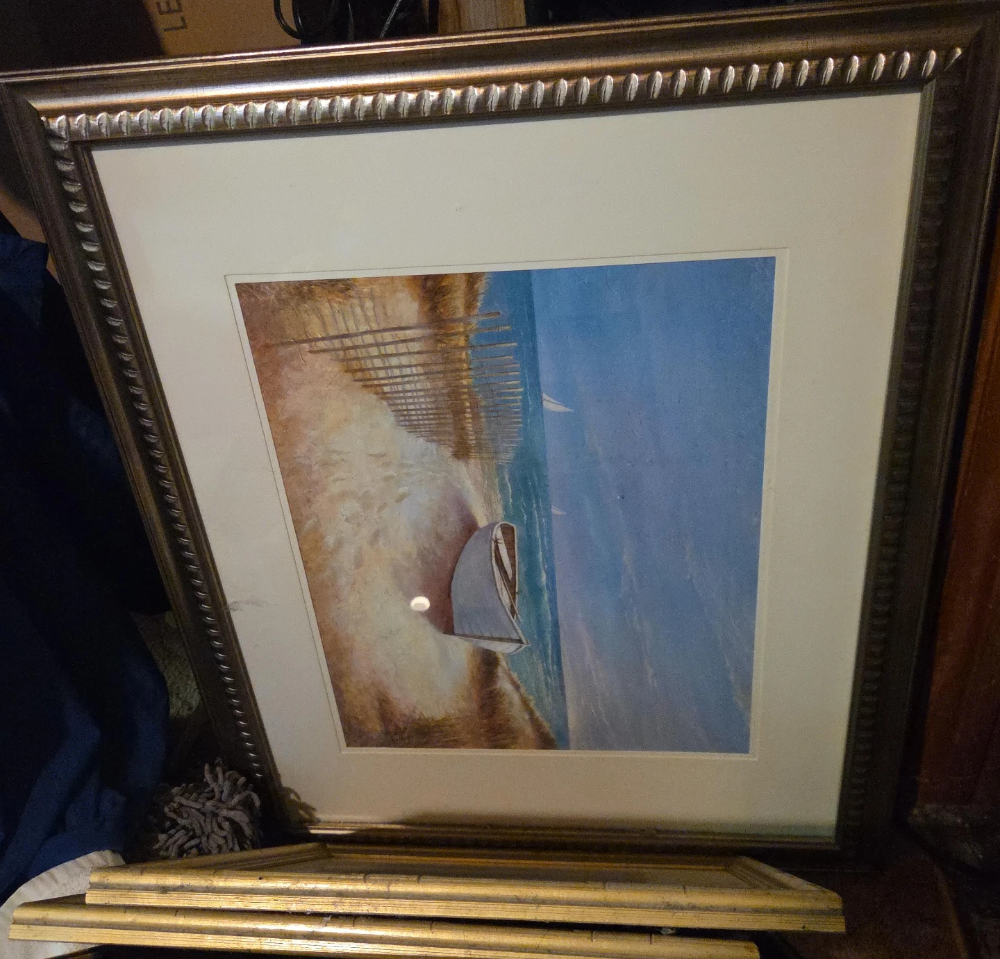 Framed Coastal Scene Wall Art