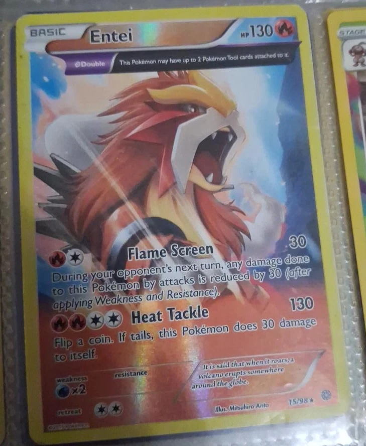 Entei Pokémon Trading Card 15/98