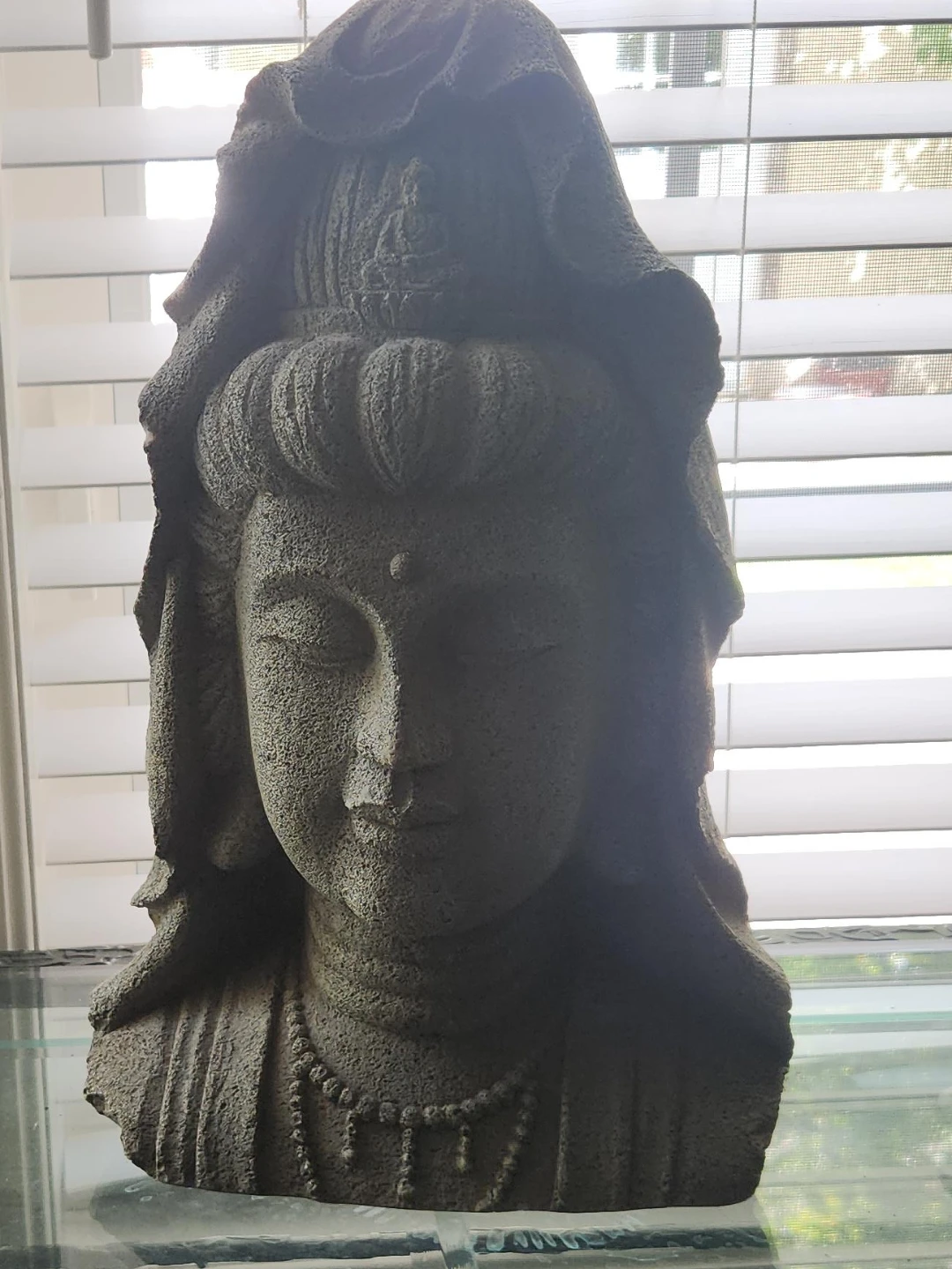 Stone Guan Yin bust