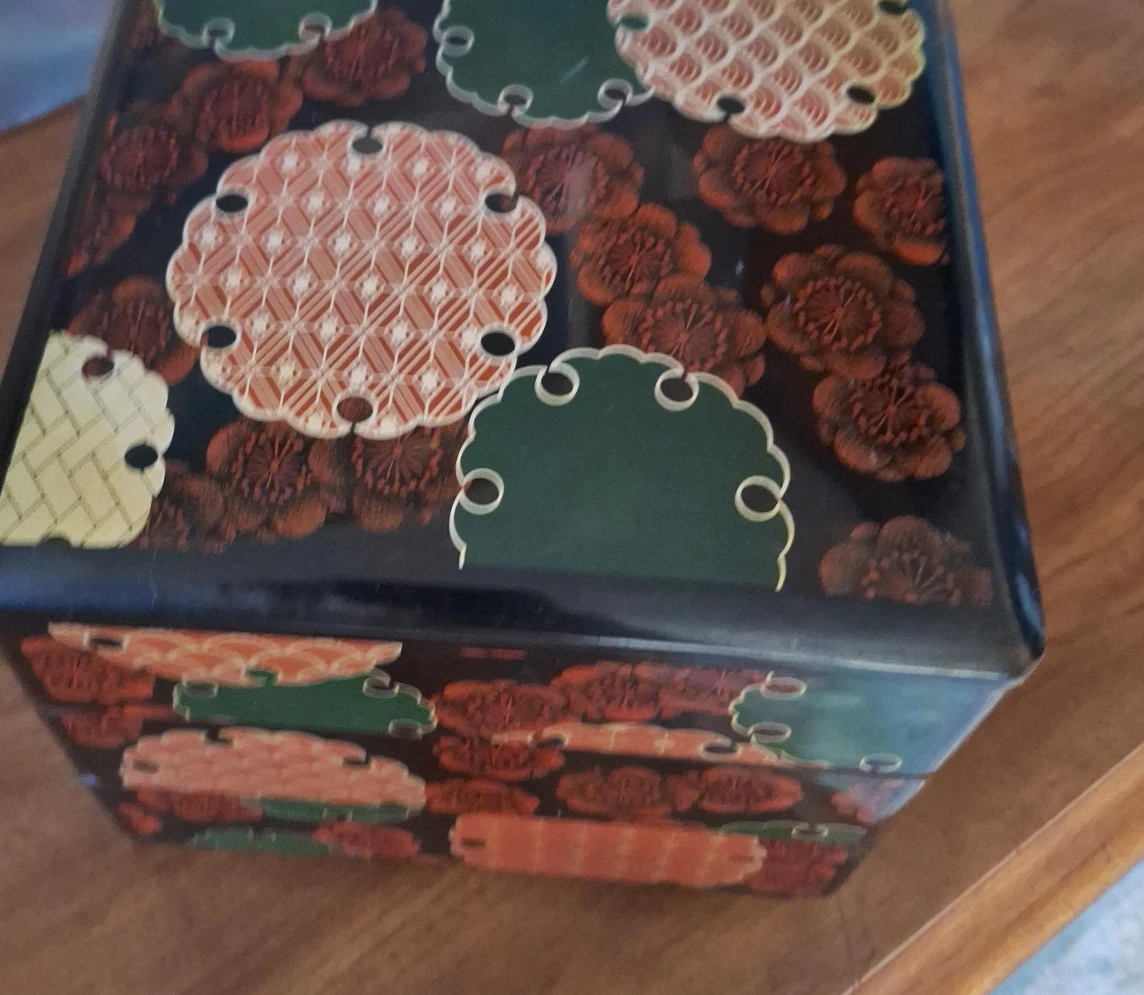 Traditional Japanese Lacquer Jubako Bento Box