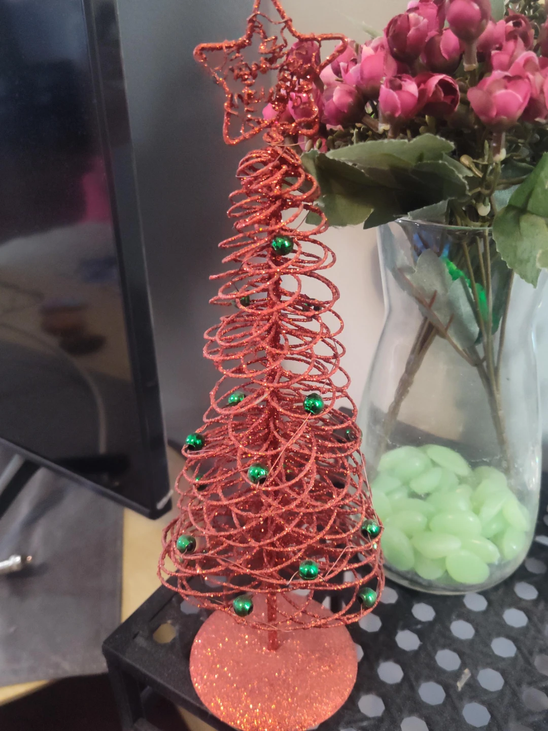 Red Glitter Decorative Christmas Tree