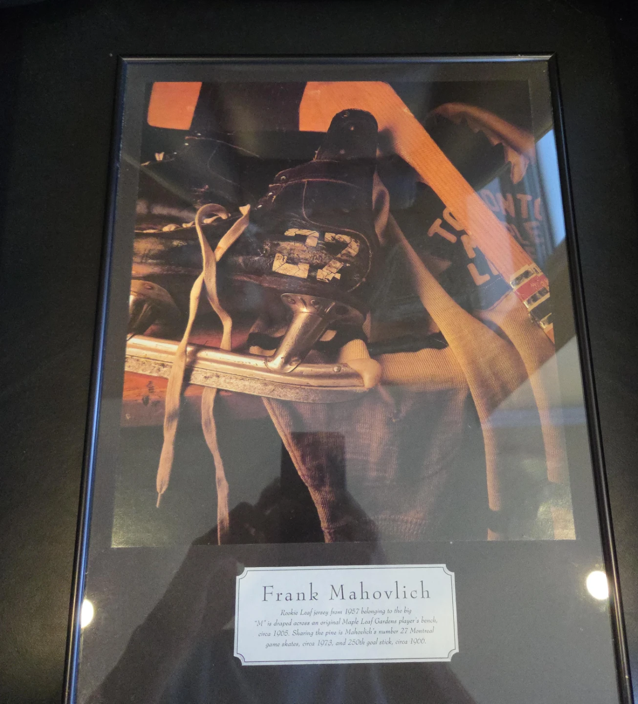 Frank Mahovlich Framed Hockey Memorabilia