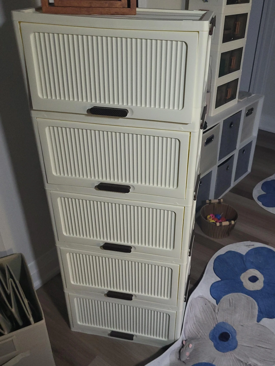 5-Tier Plastic Storage Drawer Unit