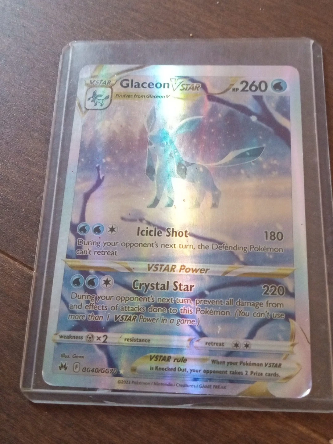 Glaceon VSTAR GG40/GG70 Pokémon Card