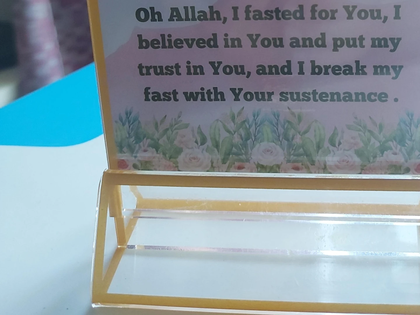 Ramadan Fasting Dua Sign with Stand