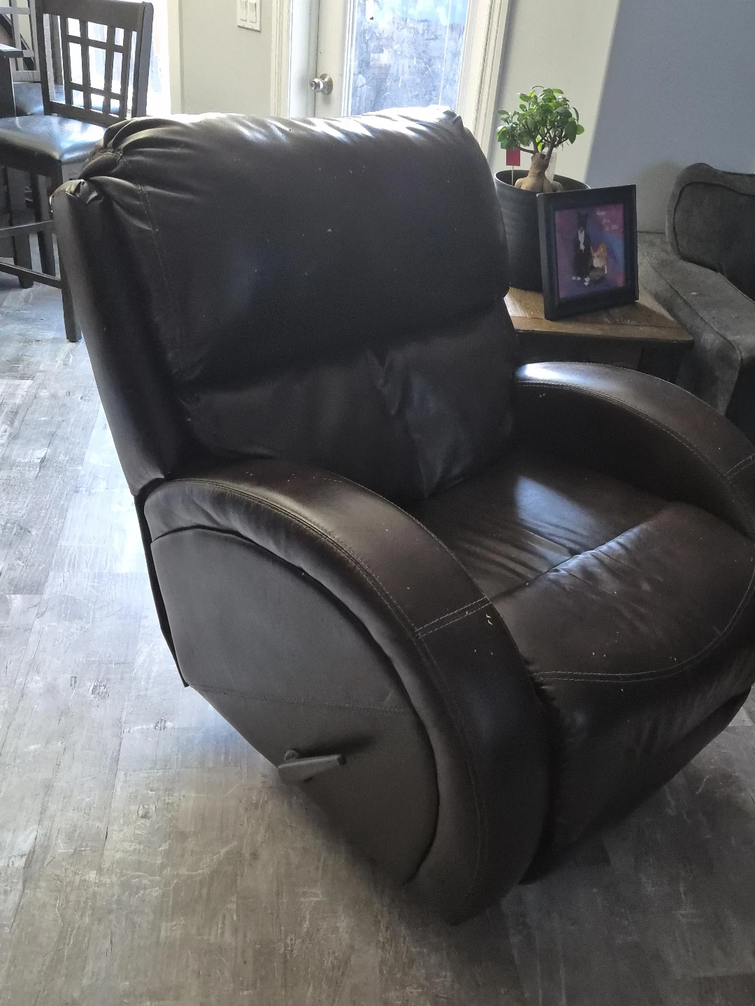 Dark Brown Leather Recliner