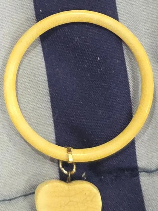 Yellow Heart Charm Bangle
