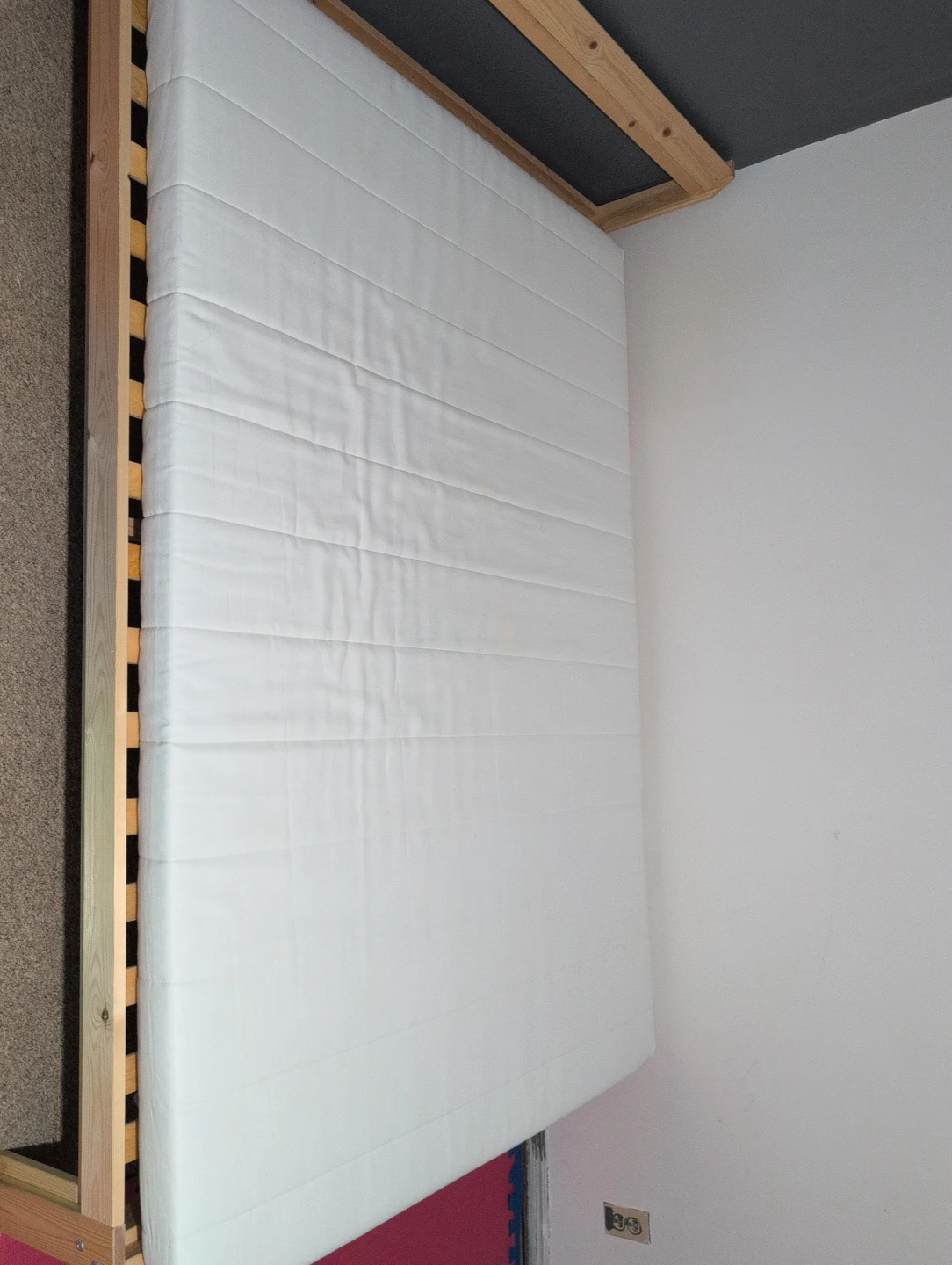 IKEA Pine Bed Frame and Mattress
