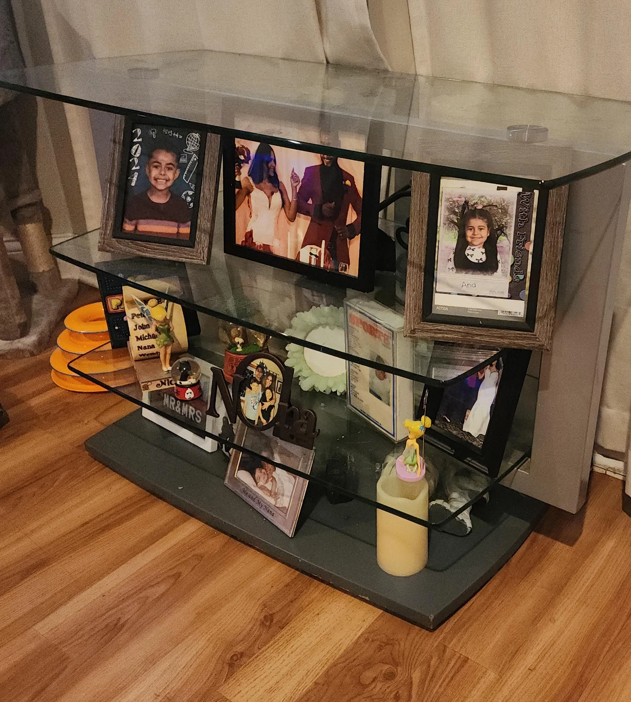Glass Display Console Table