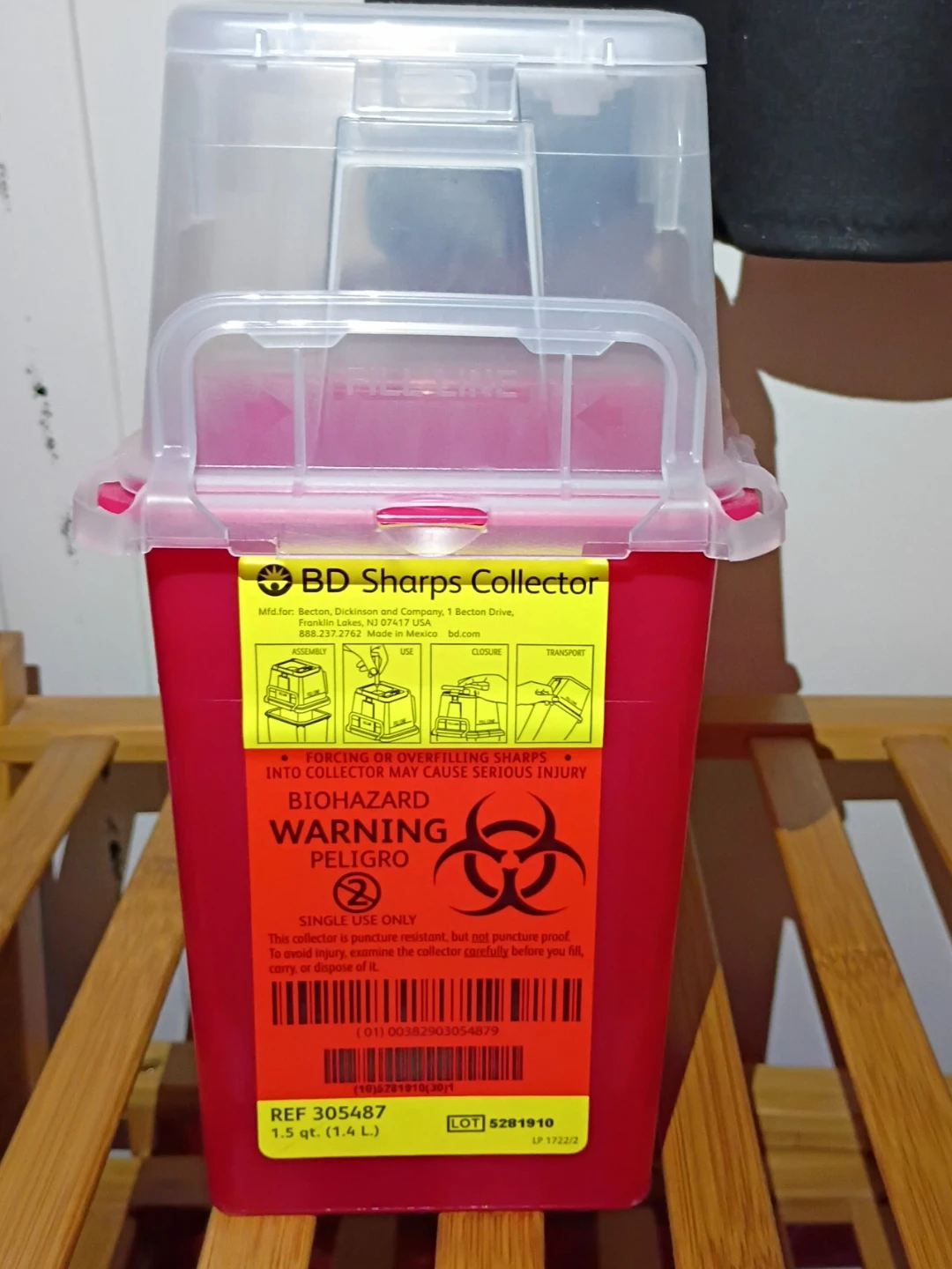 BD Sharps Collector 1.5 qt.