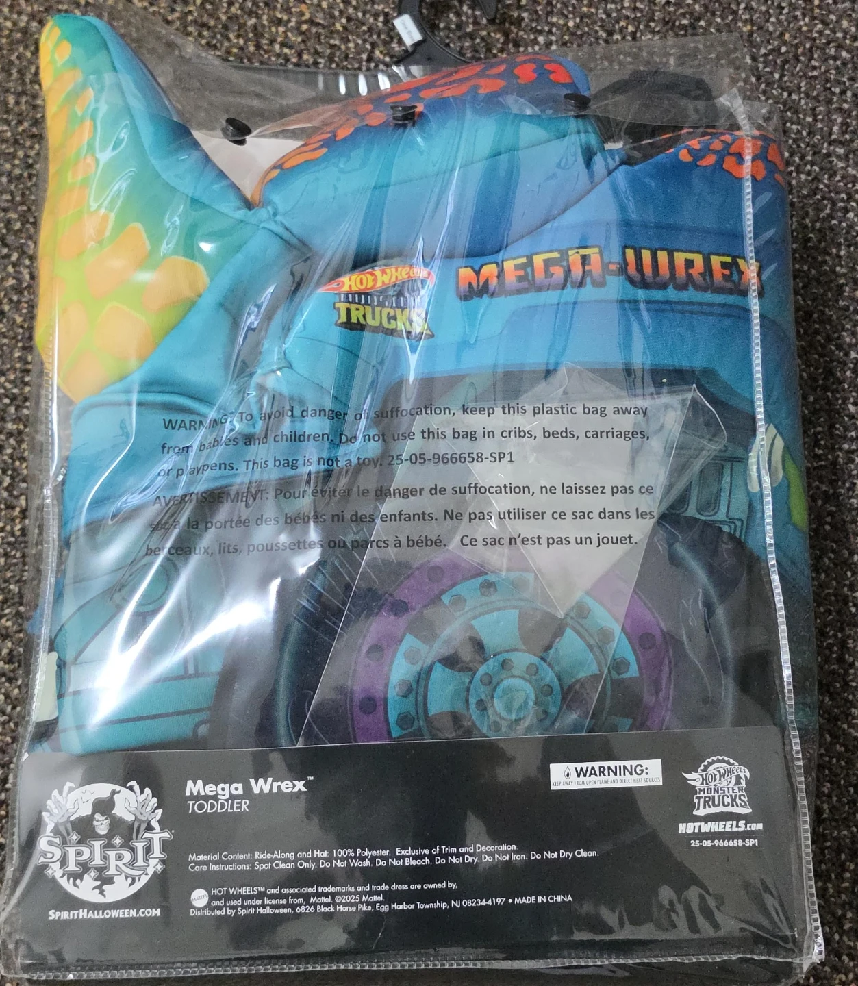 Hot Wheels Mega Wrex Toddler Costume