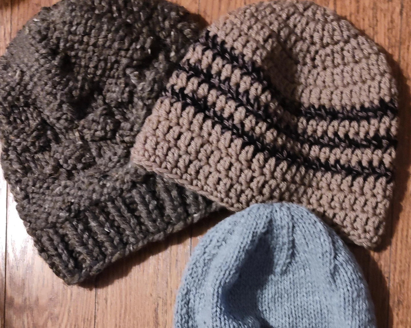 Three Knit Winter Beanies