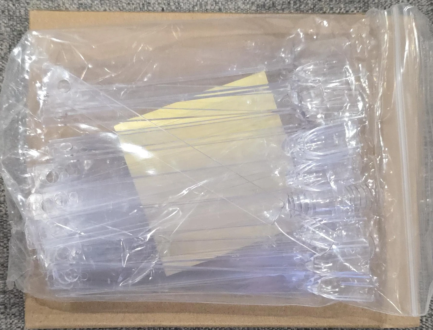 Clear Plastic Nail Swatch Sticks Set