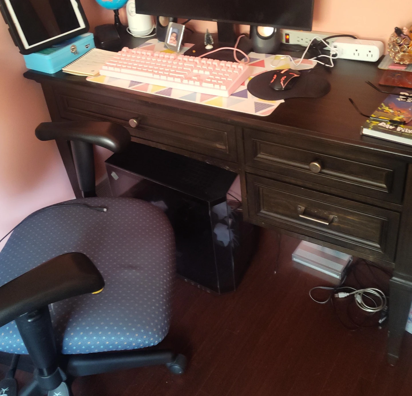 Dark Wood Computer Desk