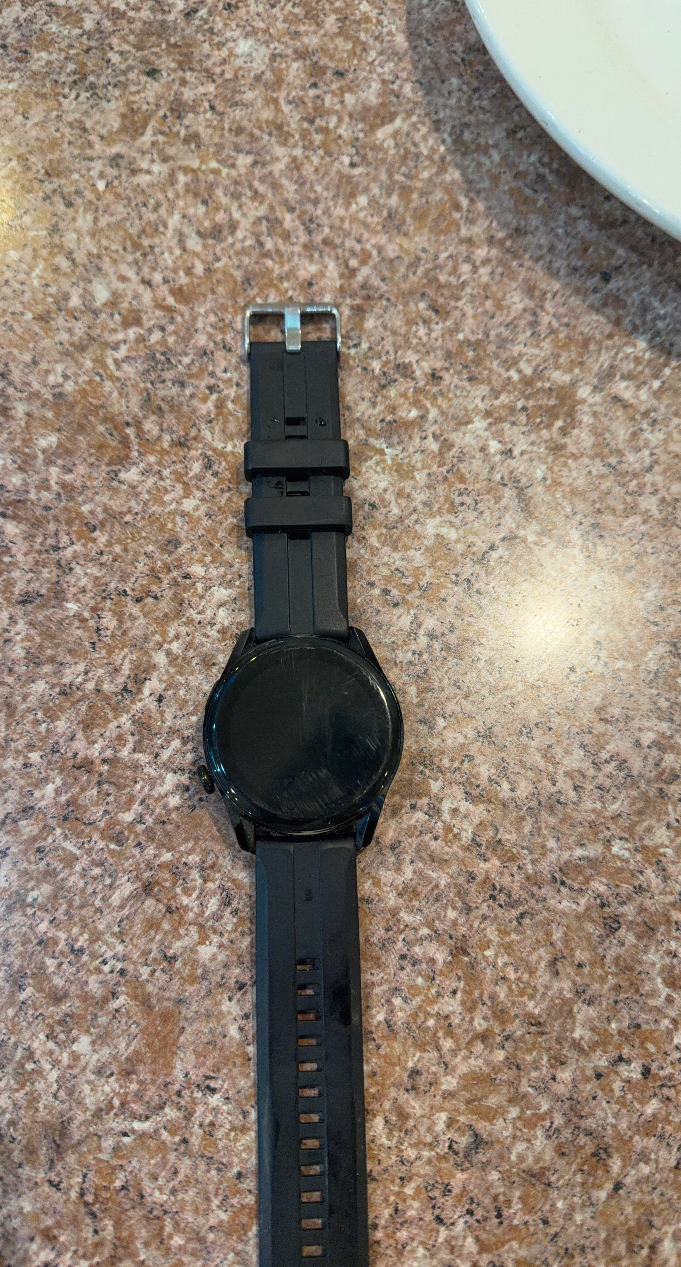 Black Silicone Strap Wristwatch