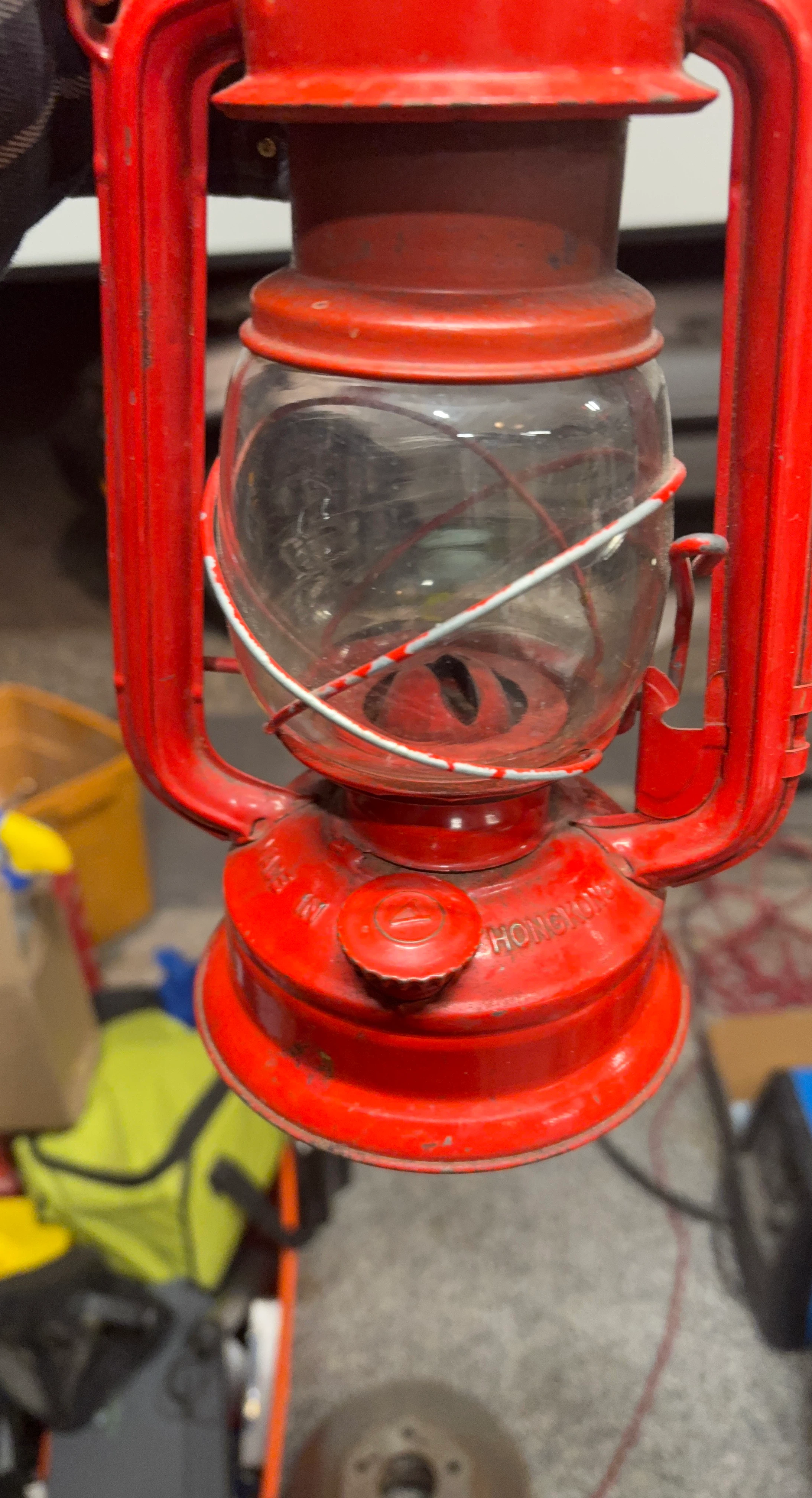 Vintage Globe Brand No. 303 Red Oil Lantern