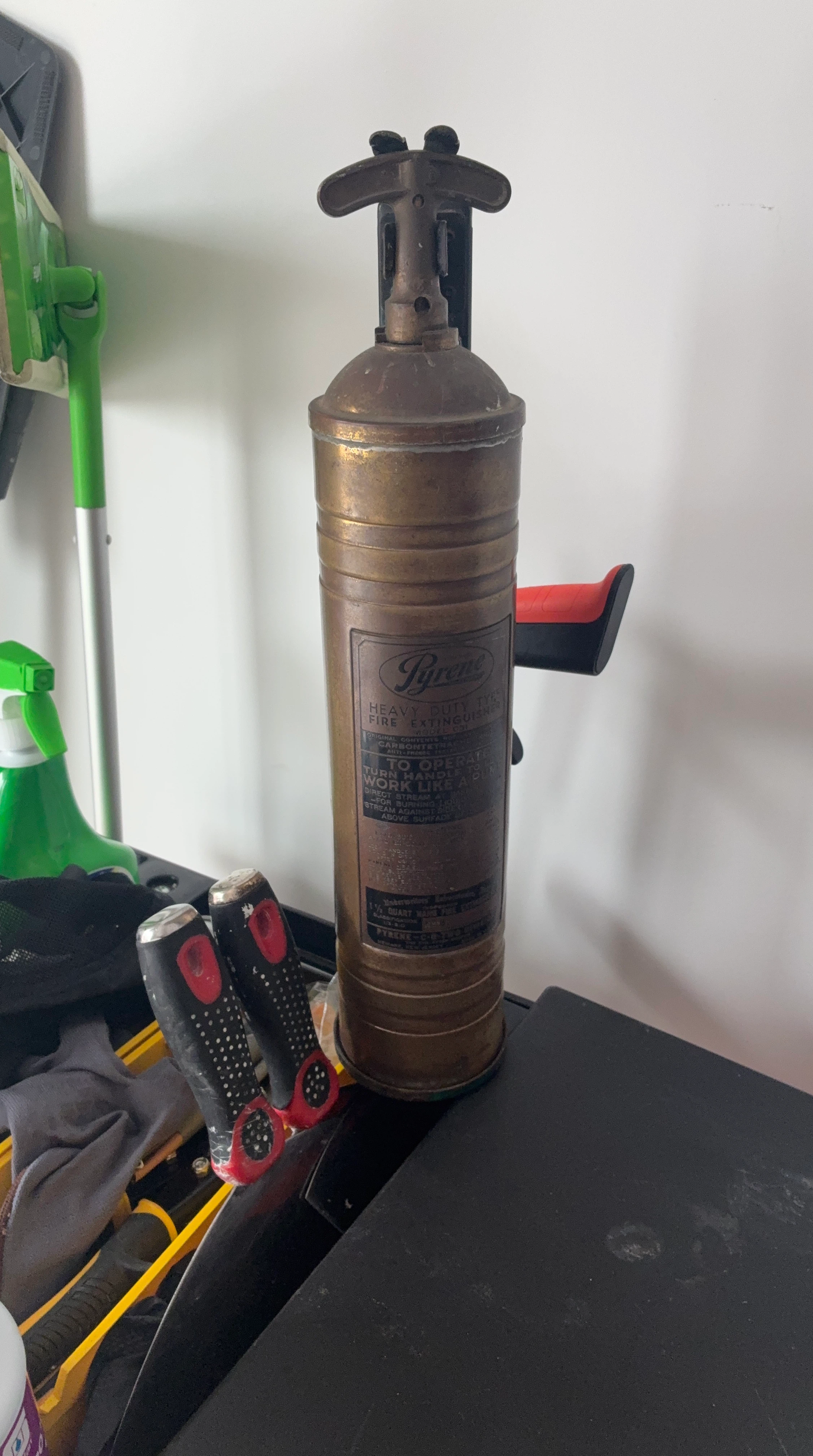 Vintage Pyrene Heavy Duty Fire Extinguisher