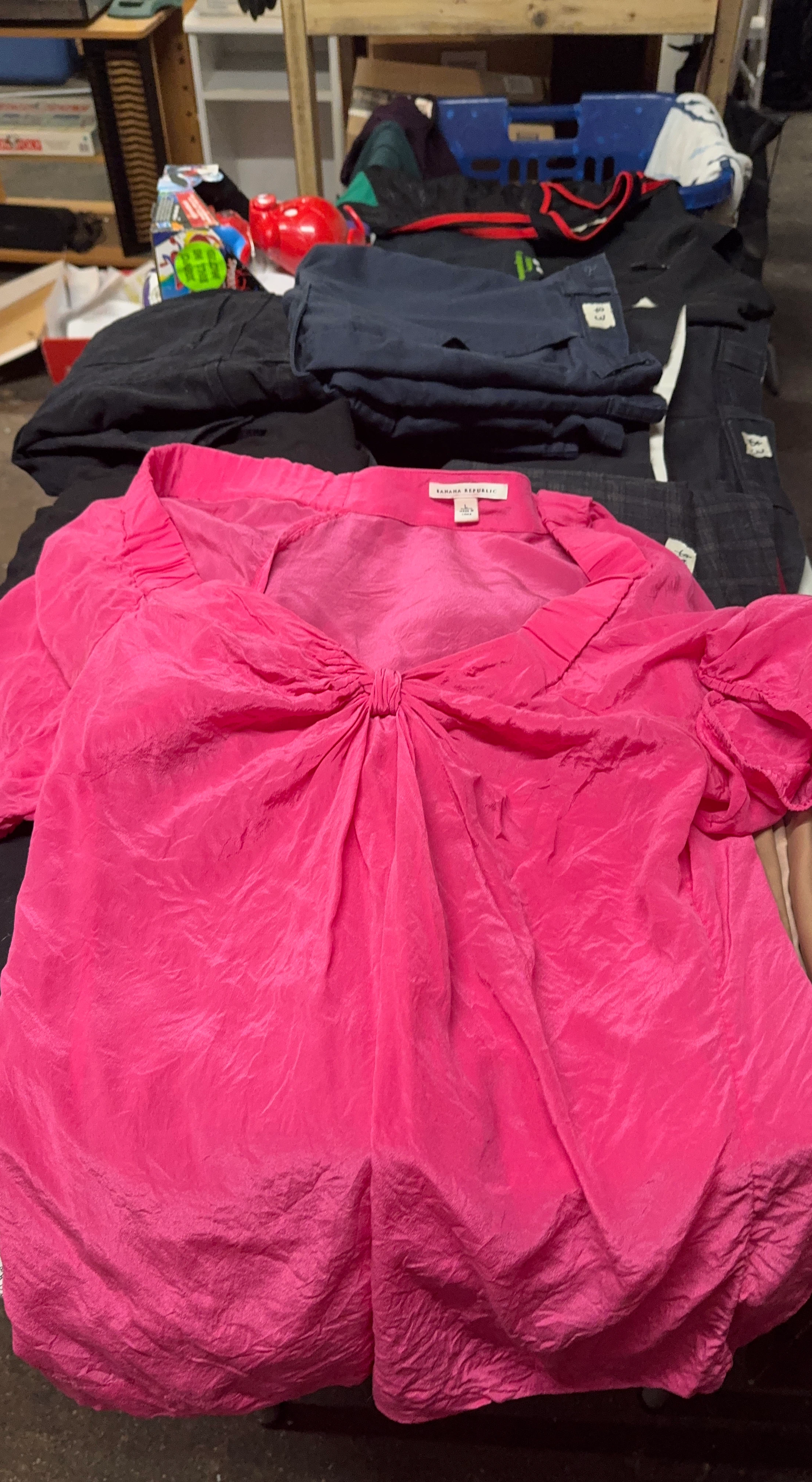 Banana Republic Pink Short Sleeve Blouse