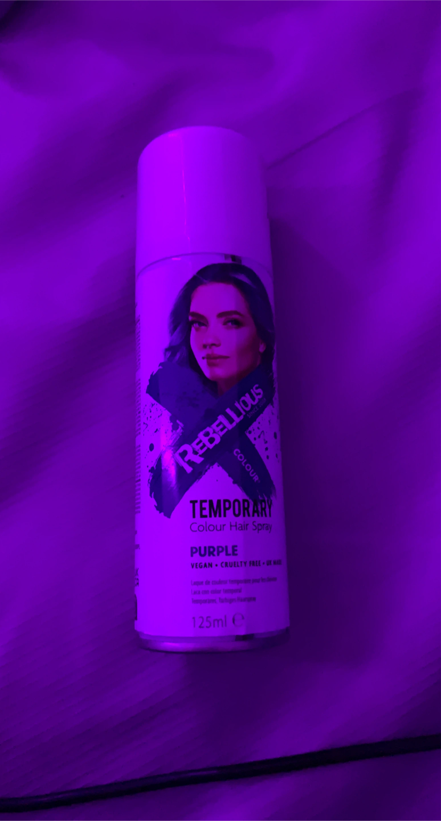 Rebellious Temporary Colour Hair Spray - Purple