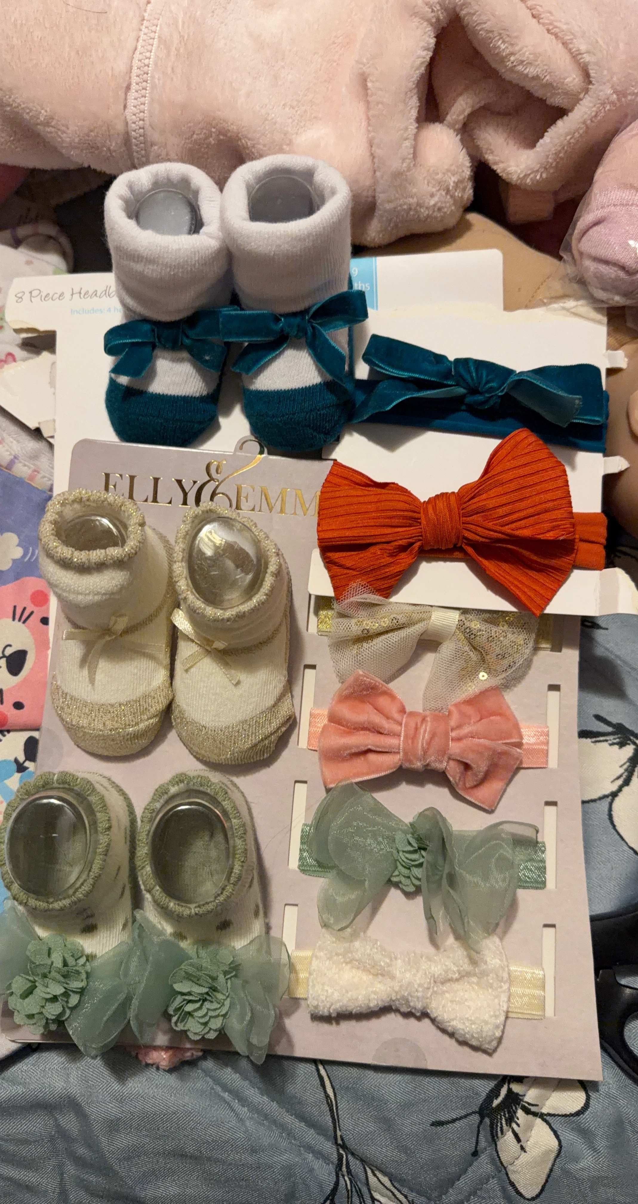 Elly & Emm Baby Headband and Bootie Set
